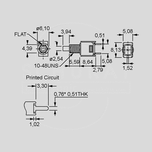 SDT21SP Momentary Switch SPST 120V 1A Vert Print SDT21SP