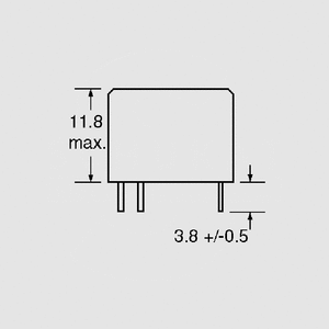 TS24-2800 Relay SPDT 1A 24V 2800R Dimensions
