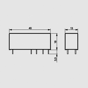 SR4D4024 Safety Relay 24V 8A 2xNO+2xNC Dimensions