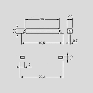 MK15B2 SMD Reed SPST NO 0,5A 10W AW10-15 magnetkontakt MK15B2