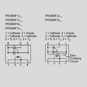 PR26MF12NSZF SSR 4kV 400V 0,6A 5mA DIP8 Circuit Diagrams