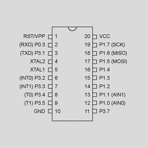 AT89S52-24PU ISP-MC 5V 8K-Flash 24MHz DIP40 AT89S_051_