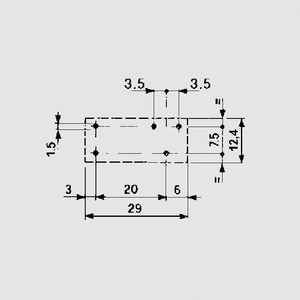 F4031-24S 1 x skifte relæ 24VDC 10A 1200R sensitive 40.31.7.024.0000 Pin Board