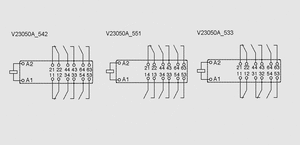 V23050A1024A551 Safety Relay 24V 8A 5xNO+1xNC Circuit Diagram