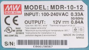 MDR-10-12 SPS DIN-Rail 10W 12V/0,84A