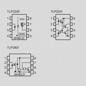 TLP2531 2xOptoc. 2,5kV 2MBd DIP8 Circuit Diagrams