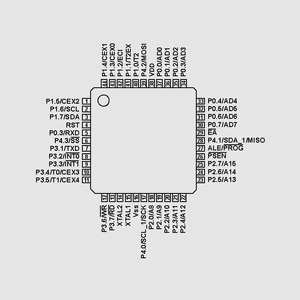 P89V51RC2FN ISP-MC 32K-Flash 40MHz DIP40 TQFP44 P89V66_