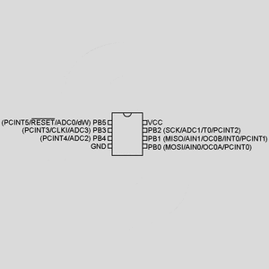 ATTINY85-20PU ISP-MC 2,7-5,5V 8K-Flash 20MHz DIP8 ATTINY13_PU, ATTINY13_SU