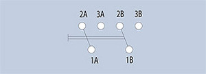 MENTOR 1844.2332 MENTOR TRYKKNAP SWITCH, 2 pol Rød