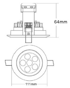 LED-SPOT-6W LED indbygningsspot, 6W