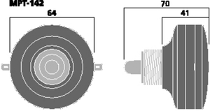 MPT-142 Piezo Tweeter Driver Drawing 400