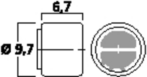MCE-401 Elektretmikrofon Ø9,7x6,7mm Drawing 400