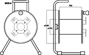 MCR-6 Kabeltromle, tom. Drawing 400