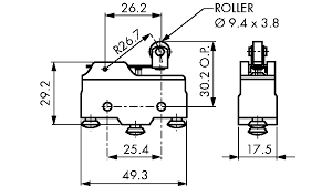 BZ-2RW822-A2 Micro switch 15AAC Roller lever/short Sn