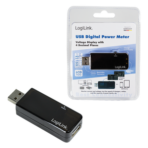 PA0159 LogiLink® Digital 1-Port USB power meter with four decimal places