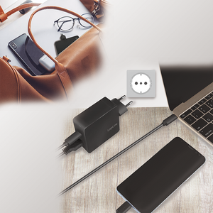 PA0212 USB strømforsyning, 1A, 45W 1x USB-C og 1x USB-A Port