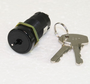 SS-233 Key Switch 250V/0,5A - 1 x ON/ON. Nøgle ud i 2 positioner