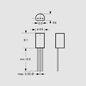 DS2430A+ EEPROM Ser 1-Wire 256b TO92 PR35