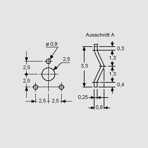 PT6VK001 Trimmer Top Adjust P5/5 1K Pin Board