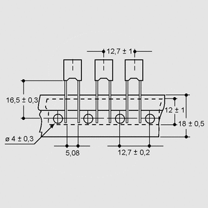 IRDG001NF MKT Capacitor 1nF 100V 10% P5,08 Taped Taping Dimensions