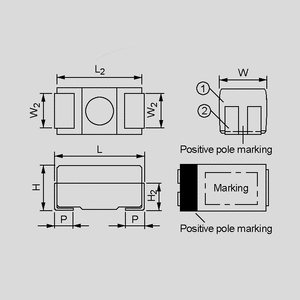 B45197A-220E SMD Tantalum Capacitor 220uF 10V E Dimensions Chip