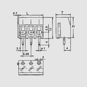 ARK120/2 Terminal Block 250V 2-Pole Blue ARK120_