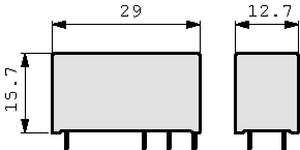 RT314F12B Relay SPDT 16A 12V 240R 2 Coils Bi-stable