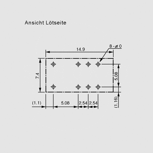 NA12WK Relay DPDT 2A 12V 1028R Pin Board