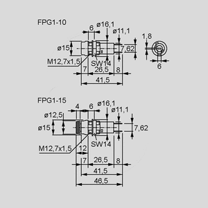 FPG1-10 SCHURTER VDE Fuse Holder 5x20 1x Nut FPG1-10, FPG1-15