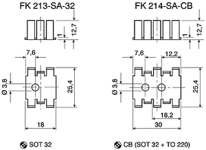 FK214/SA-CB Heatsink Anodized 30x25,4x12,7mm