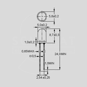 EL7343-2USRC/S10 LED Water-clear Red 3500mcd 30° 5mm EL7343_, EL7344_, EL7383_