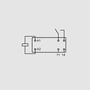 RT33L024 Relay SPDT 16A (80A) 24V AgSnO Circuit Diagram