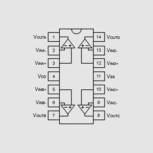 MCP602-I/SN 2xOp-Amp LP 2,8MHz 2,3V/us SO8 MCP6_4-I/P, MCP6_4-I/SL