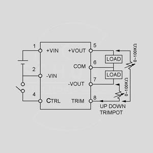 NSD15-12D12 DC/DC-Conv 9,4-36V:+/-12V 620mA On/Off Control