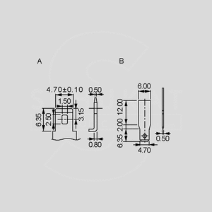 NP2,3-12 Lead-Acid Rech. Battery 12V/2,3Ah VdS Dimensions Terminals