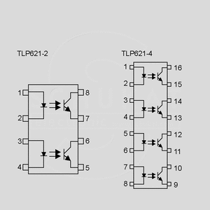 TLP124 Optoc. 3,75kV 80V 50mA SMD Circuit Diagrams