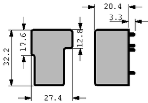 T9AS1D12-24 PCB RELAY 1 x slutte SPST 30A 24VDC 576R