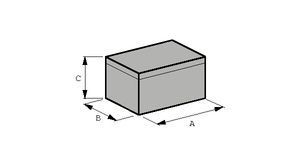 BIM2004/14-GY/BLK Plastic enclosure grey/Grå/Sort front 120x65x40mm ABS Mål