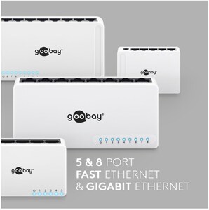 W93373 8 Port Gigabit Ethernet Switch with 8 RJ45 ports 10/100/1000Mbps Auto-Negotiation