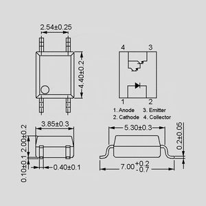LTV355T-SMD Optoc.-Darl 3,75kV 35V 80mA &gt;600% MFP4 LTV355T-SMD