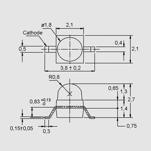 EL95-21SURC/S537 SMD-LED Red 482mcd 25&deg; Gull Wing EL95-21_7