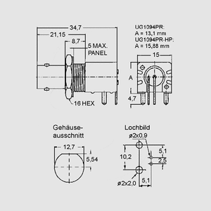 EUG1094U BNC-Jack Solder Ind UG1094PR_