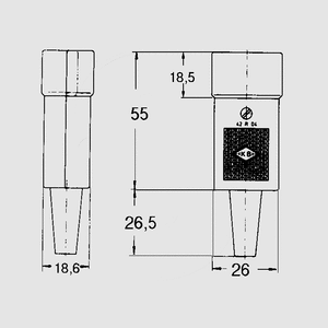 GST4 IEC Power Connector C14, Straight GST4