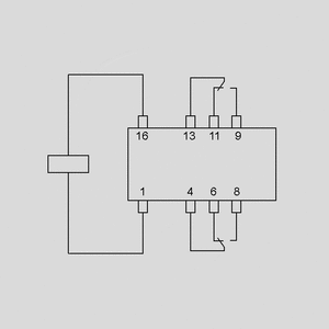 D2N05-167 Relay DPDT 2A 5V 167R Circuit Diagram