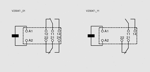V23047-1201 Safety Relay 12V 6A DPDT Circuit Diagram