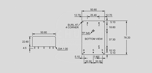 KAM1512F SPS Module 15W 12V/1,25A Dimensions and Terminal Pin Assignment