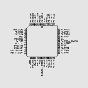 P89V51RD2FN ISP-MC 64K-Flash 40MHz DIP40 PLCC44 P89V66_