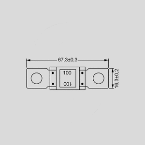 MGP250 Autom. Bold-on Fuse Link 32V 250A Pink MGP_<br>Dimensions