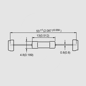 RDZ3E001 Resistor 0614 3W 5% 1R Taped Dimensions