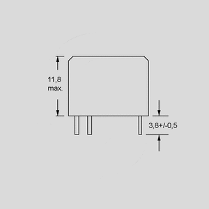 TS24-2800 Relay SPDT 1A 24V 2800R Dimensions
